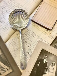 Kirk & Son Sterling Silver Scalloped Serving Spoon 1936 Old Maryland Engraved