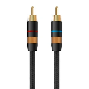 BluDento 2 RCA Audio Cable for Stereo Speaker or Subwoofer with Gold Plated - Picture 1 of 3