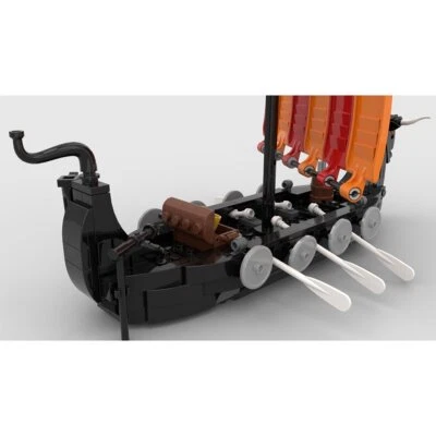 MOC: Viking Longship Bullhead 311 Pieces MOC-116513 Building Toys Set - Image 1 of 3