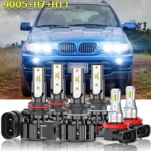 For BMW X5 2002-2004 6X LED Headlight High&Low + Fog Light Bulbs Combo Kit - Picture 1 of 16