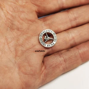 Solid 925 Silver Mercedes Earring Stud Handmade Jewelry Birthday Gift - Picture 1 of 4