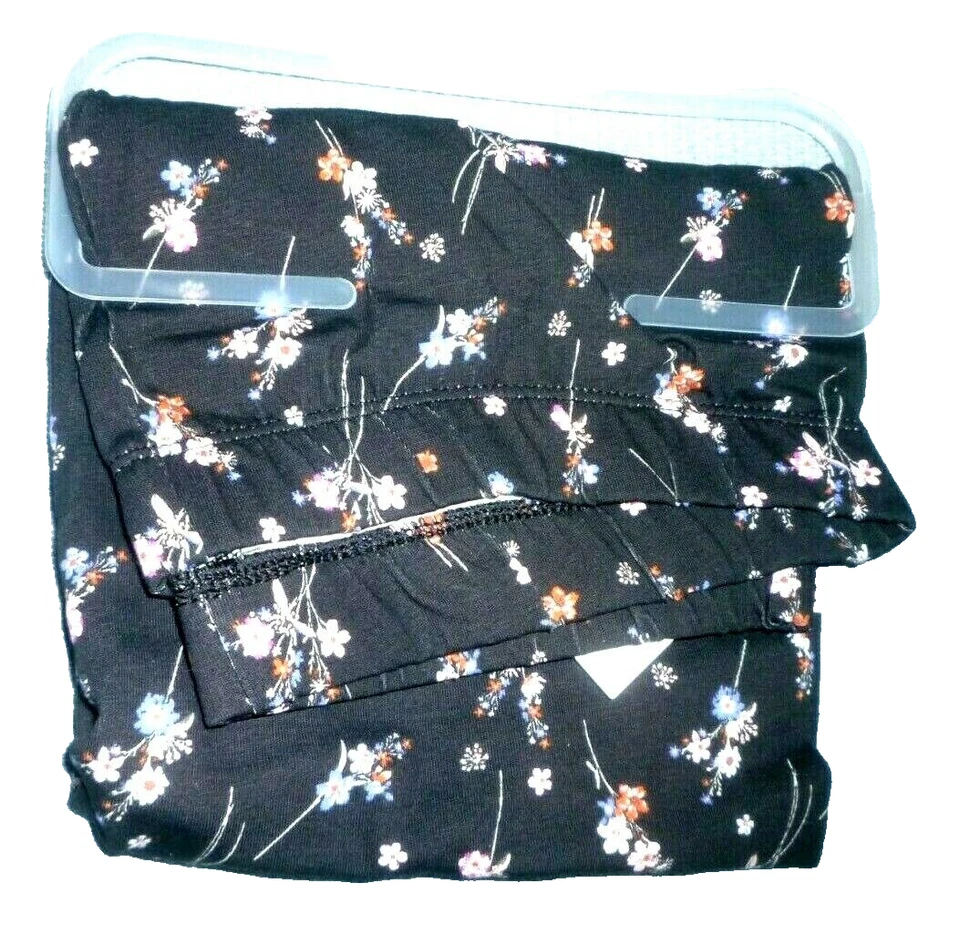 Leggings al tobillo negros con estampado floral para junior L 11/13 Foto 1 de 1