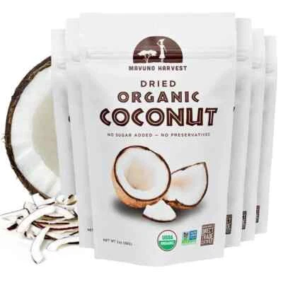 Snack orgánico de coco seco Mavuno Harvest orgánico sin OGM 2 OZ, paquete de 6 Foto 1 de 4