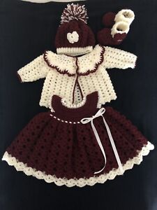 Handmade Crocheted 0-6 Months Baby Clothes