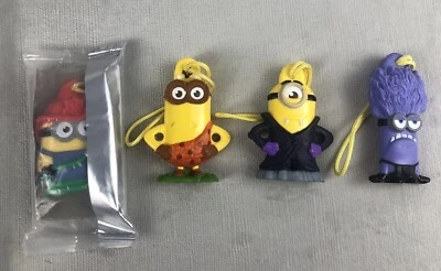 Lot of 4  General Mills Minions Vampire Bob Stuart Ornaments Used/New - Image 1 of 4