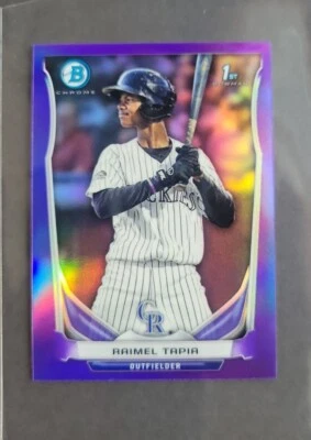 Raimel Tapia 2014 Bowman Chrome Mini PROSPECTS Purple Refractor #3/3 RC Rare - Image 1 of 4