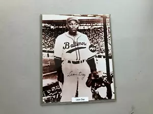 Leon Day Autographed 8" x 10" Photo Baltimore Black Sox--Newark Eagles + Balt - Picture 1 of 2