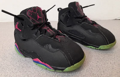 Кроссовки детские Nike Air Jordan 7 True Flight черные TD размер 8C 343797-039 - Изображение 1 из 4