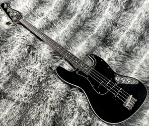 Fender Japan AJB-66 Aerodyne Jazz Bass Black Electric Bass Guitar From Japan - Picture 1 of 9
