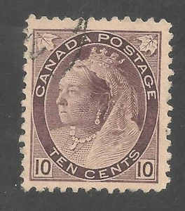Canada #83 (A32) VF USED - 1898-1902 10c Queen Victoria - Picture 1 of 1
