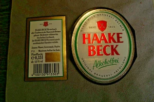 23) Bier Etikett aus Bremen: Haake Beck Brauerei Alkoholfrei - Bild 1 von 1