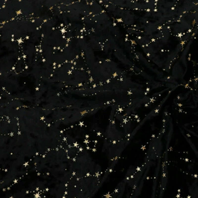Shiny Star Velvet Fabric Material for Dress Cloth Craft Upholstery 57.0X39.3 In - Image 1 of 4