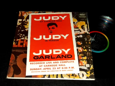 JUDY AT CARNEGIE HALL 2 LP Judy Garland 1961 Original Label Issue GATEFOLD Captl Foto 1 de 2