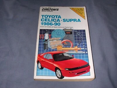 CHILTONS REPAIR (SHOP) MANUAL - 1986-1990 TOYOTA CELICA & TOYOTA SUPRA #8058 - Image 1 of 4