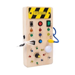 Montessori Toddler Busy Board Montessori Toy Baby Wooden Sensory Board with S... - Picture 1 of 4
