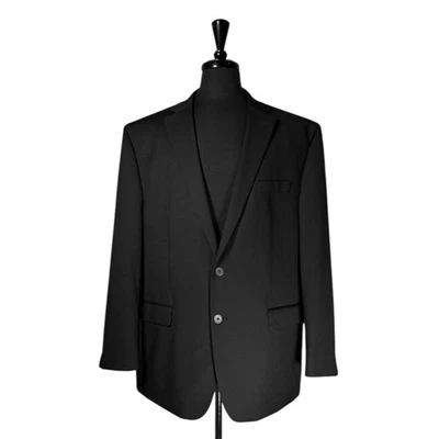 Chaps Ralph Lauren Mens 48R Blazer Black Stretch 2 Button Sport Coat Jacket - Image 1 of 4