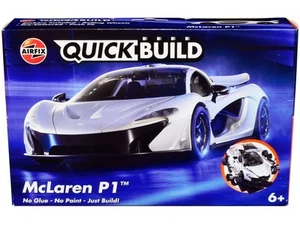 Skill 1 Model Kit McLaren P1 Bianco Snap Together Plastica Verniciata Modellino Auto Kit b - Foto 1 di 1