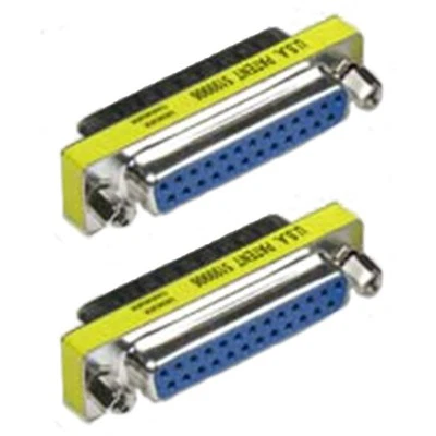 2x DB25 D-SUB 25 Pin Male to Female Port Saver Gender Changer Adapter Converter - Image 1 of 2