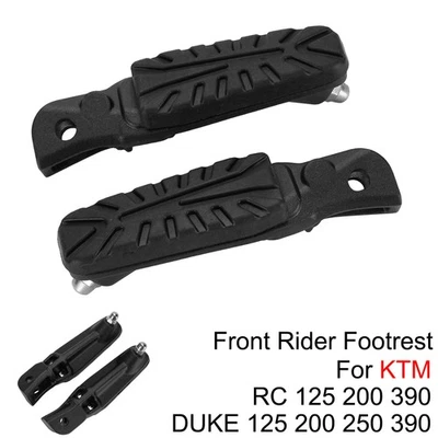 Front Footrest w/Rubber Cover For KTM RC390 RC125 DUKE 390 DUKE 200/250 RC200 - Image 1 of 4
