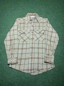 Vintage 60s Woolrich Flannel Shirt, Button Up, Wool, Plaid (Small) Americana - Picture 1 of 7