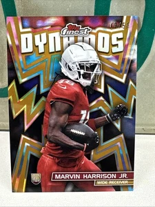 2024 Topps Finest Dynamos Gold /50 Marvin Harrison Jr RC Ohio St Arizona DYN-13 - Foto 1 di 3