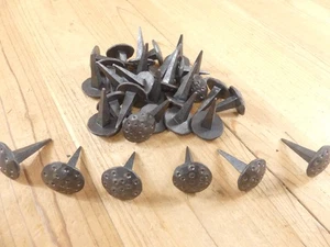 15 DECORATIVE NAILS CLAVOS FORGED METAL 1" HEAD TACK DOOR DECOR HARDWARE SHUTTER - Picture 1 of 11
