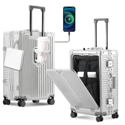 All Aluminum Carry on Luggage Airline Approved,20 Inch Hardshell Spinner Lugg... - Image 1 of 4