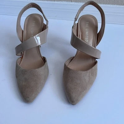 Sapatos The Limited Trisha Heels biqueira pontiaguda tamanho 6.5M bege nude - Imagem 1 de 4