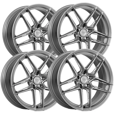 (Set of 4) Rock Forged FF36 18x8 5x112 +38mm Silver Wheels Rims 18" Inch - Image 1 of 4