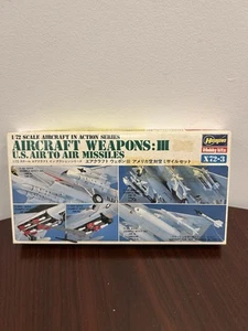 Hasegawa Aircraft Weapons III 1/72 Scale US Air to Air Missiles Factory Bagged - Picture 1 of 2