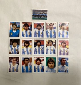 DIEGO MARADONA 1986 ARGENTINA (16) TEAM SET WORLD CUP MEXICO EDITORIAL NAVARRETE - Picture 1 of 2