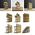 1:72 Fortress Camp Model DIY Painting Architecture Scene Model for Sand Table