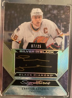 Diamante negro plata sobre negro espectro automático 2020-21 #SBTL TREVOR LINDEN 25/07 Foto 1 de 2