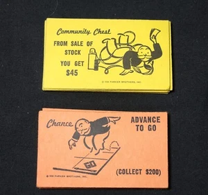 Juego completo de tarjetas comunitarias de repuesto de Monopoly de cofre y azar de colección  - Imagen 1 de 1
