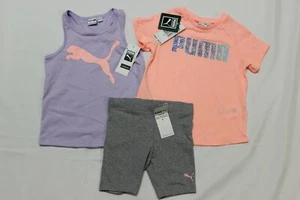 Three piece Puma outfit girl's size 5 purple pink grey - Picture 1 of 9