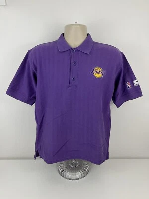 VTG Los Angeles Lakers Purple Starter Polo Shirt Mens Size M Medium NBA EUC - Image 1 of 4