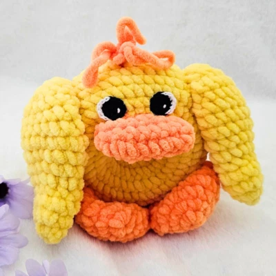 Плюшевые игрушки желтый утка ручной работы крючком мягкая игрушка пончик кольцо - Изображение 1 из 2