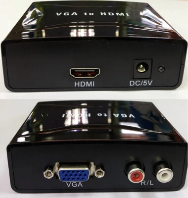 HDMI zu VGA zu HDMI Konverter Adapter Analog Video Audio L/R Fr PC Laptop DVD TV - Bild 1 von 4