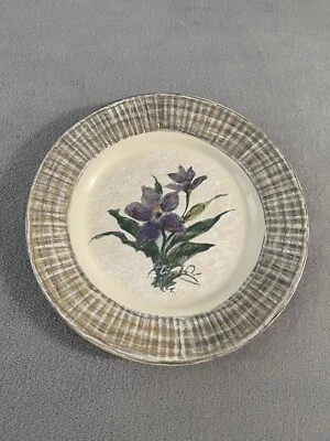 "Juego de 2 platos de ensalada certificados internacionalmente por Susan Winget diseño floral de 8""" Foto 1 de 4