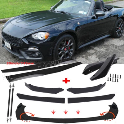 Front Bumper Lip+Side Skirts Rear Diffuser+Strut Rods For Fiat 124 Spider Abarth - Image 1 of 4