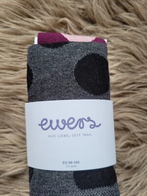 *neu* 2er Set Ewers Strumpfhose Strickleggings schwarz Bordeaux grau Gr. 98-104  - Bild 1 von 4