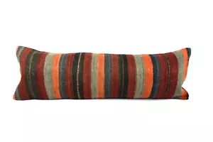 Kilim Pillow Cover 12x36 Handwoven Ethnic Vintage Handwoven Kilim Cushion A3232 - Picture 1 of 5