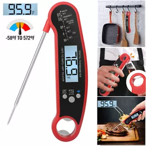 Instant Read Digital Meat Thermometer Fast for Kitchen Food Cooking BBQ Grilling - Picture 1 of 11