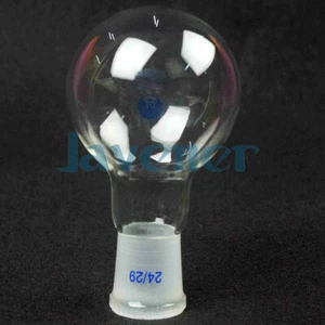 100 ml 24/29 frasco de vidrio de borosilicato articulado parte inferior redondo cuello corto único laboratorio - Imagen 1 de 7