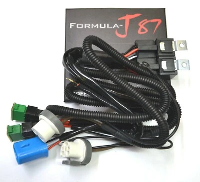 Relay Wire Harness 30A 9007 HB5 Head Light Replace Socket Connector Two Output - Image 1 of 4