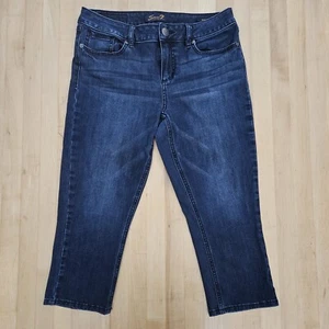 SEVEN 7 Capri Jeans Sz 10 Cropped Skinny Stretch Blue Denim Medium Wash - Picture 1 of 17