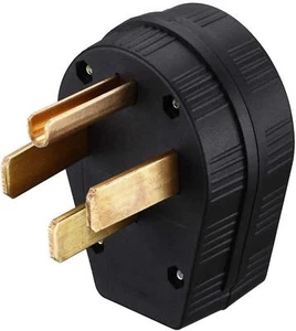 Nema 1450p Power Plug 50amp 4prong 125/250v Straight Blade Angles Dryer Replacem - Picture 1 of 7