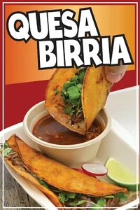 Quesabirria Decal Window Sticker Mexican Food Truck Concession Vinyl Restaurant - Picture 1 of 4