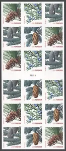 2010 US Scott #4485b Holiday Evergreens Forever Stamps Booklet Pane of 18, MNH - Picture 1 of 2