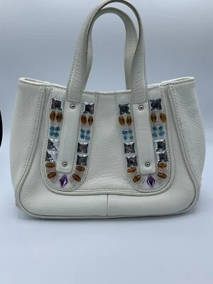 ДИЗАЙНЕРСКИЙ COLE HAAN МАЛЕНЬКИЙ КОЖИ И СИДНЕЙ БИРЮЗА / СТРАЗЫ ДАМСКАЯ СУМКА  - Изображение 1 из 4